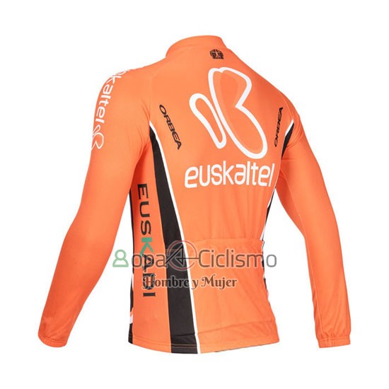 Euskalte Ropa Ciclismo Culotte Largo 2013 Hombre Mangas Largas Naranja